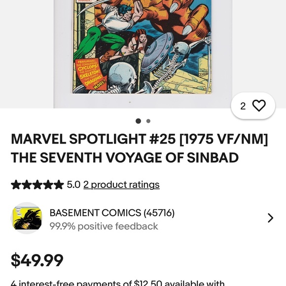 # 0911+ Marvel Sinbad Comic with Red and Blue Cover - Picture 4 of 4